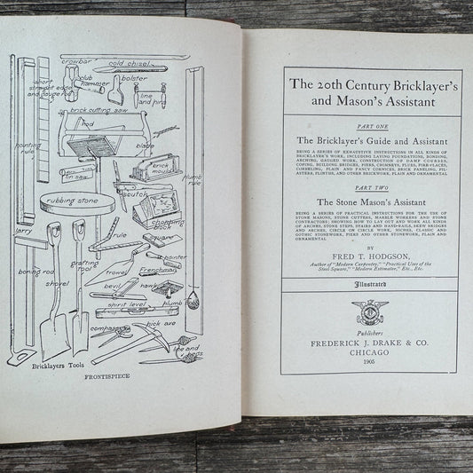 The 20th Century Bricklayer's and Mason's Assistant, 1905 - Pretty Old Books