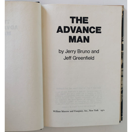 The Advance Man: An Offbeat Look at What Really Happens in Political Campaigns, 1971 Hardcover - Pretty Old Books