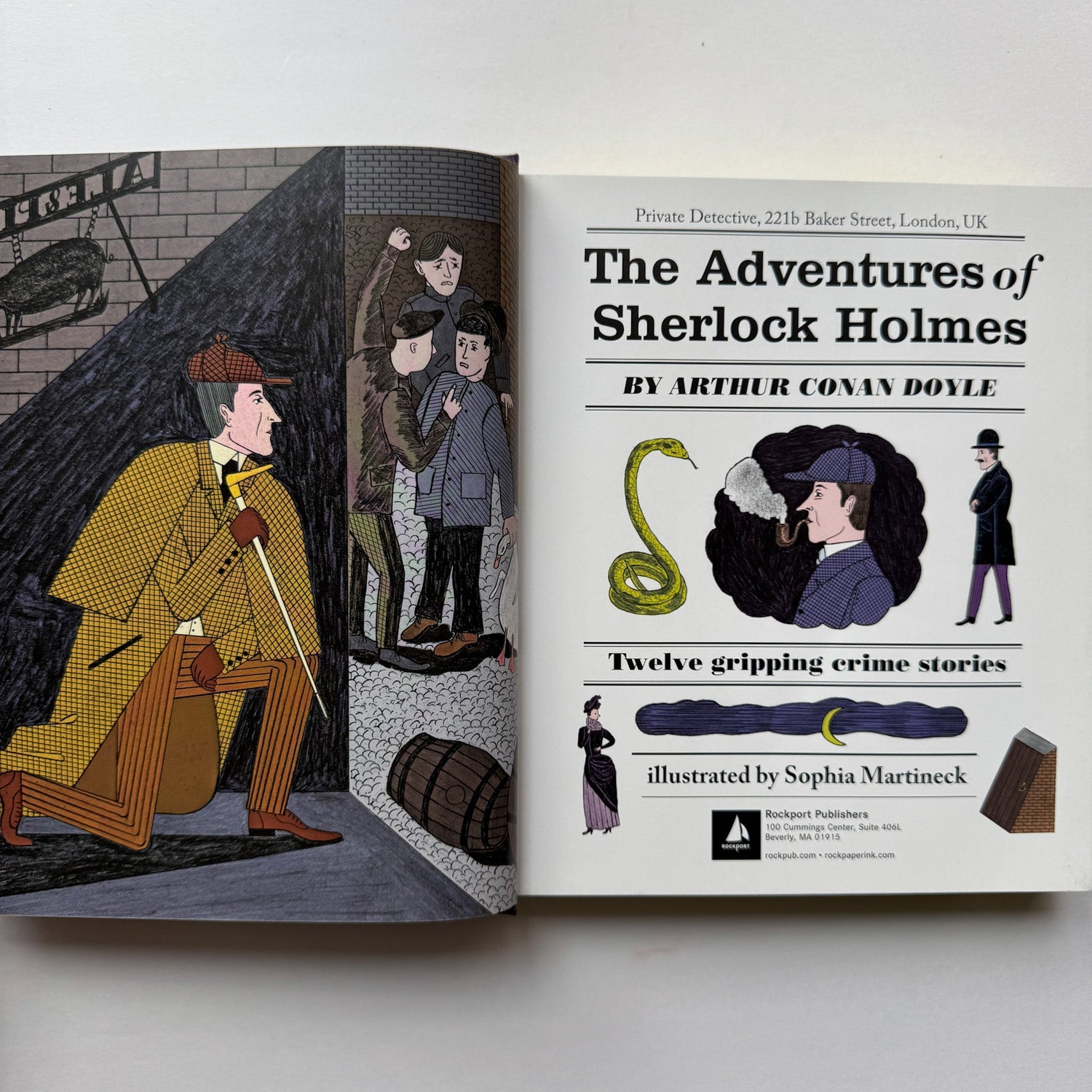 The Adventures of Sherlock Holmes, Classics Reimagined, 2015 Hardcover - Pretty Old Books