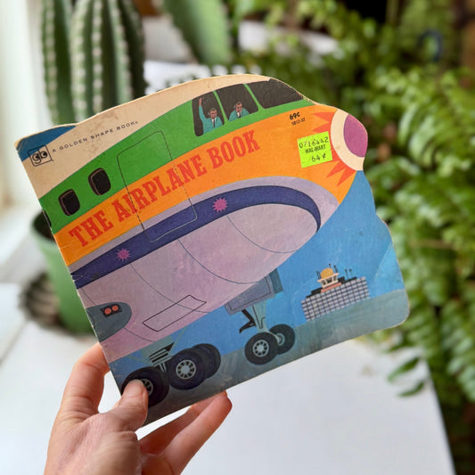 The Airplane Book, A Golden Shape Book, 1982 Softcover - Pretty Old Books