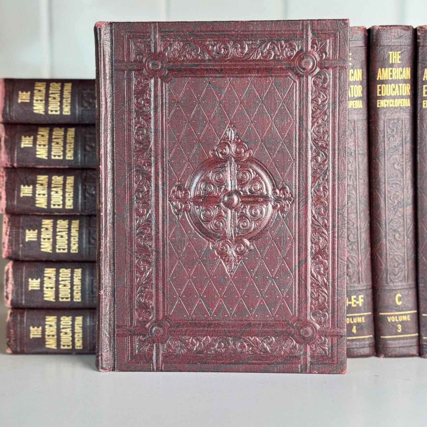 The American Educator Library Book Set, Complete, 1960, Mid - Century Book Set - Pretty Old Books