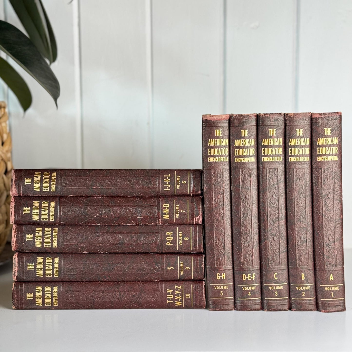 The American Educator Library Book Set, Complete, 1960, Mid - Century Book Set - Pretty Old Books
