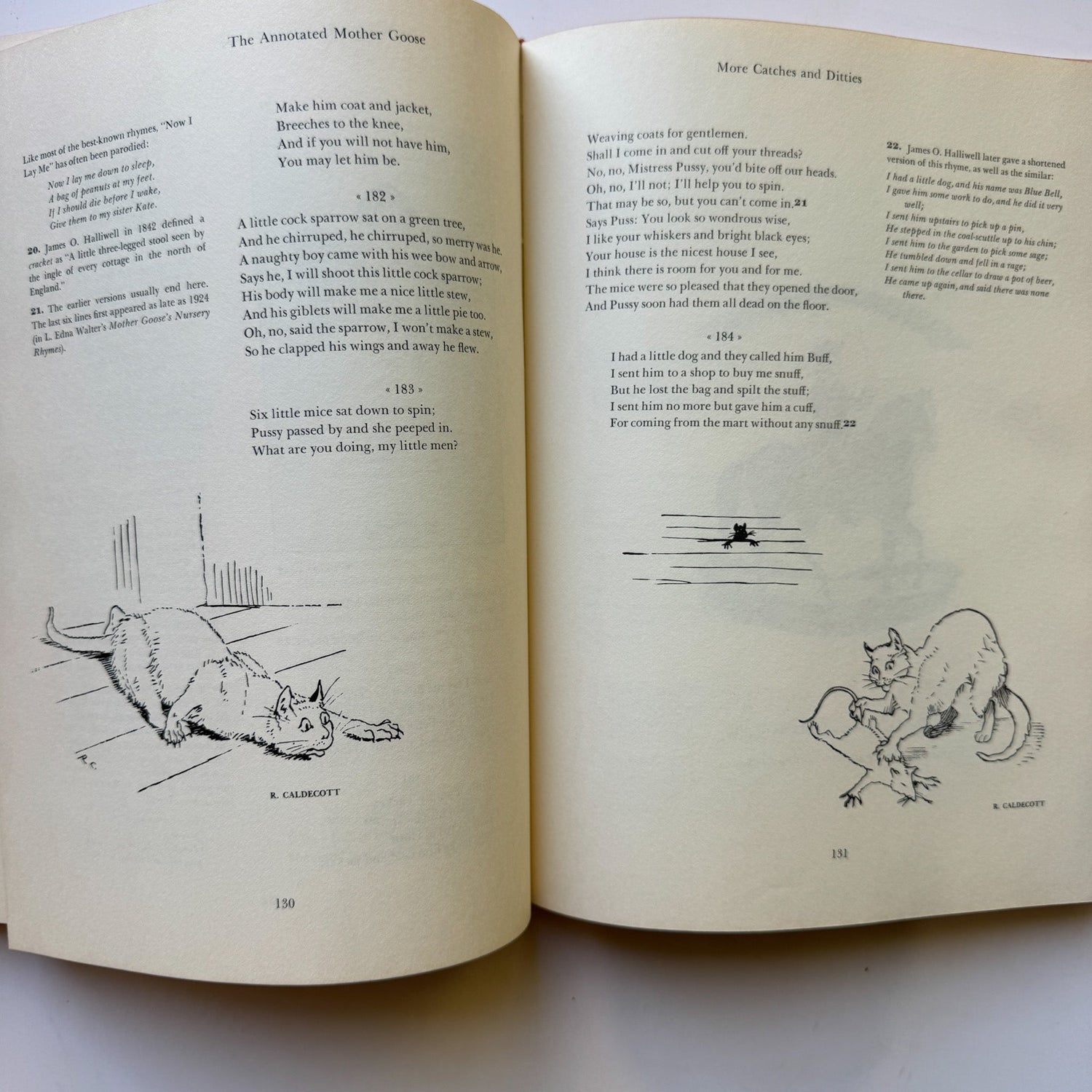 The Annotated Mother Goose, 1962 Hardcover - Pretty Old Books