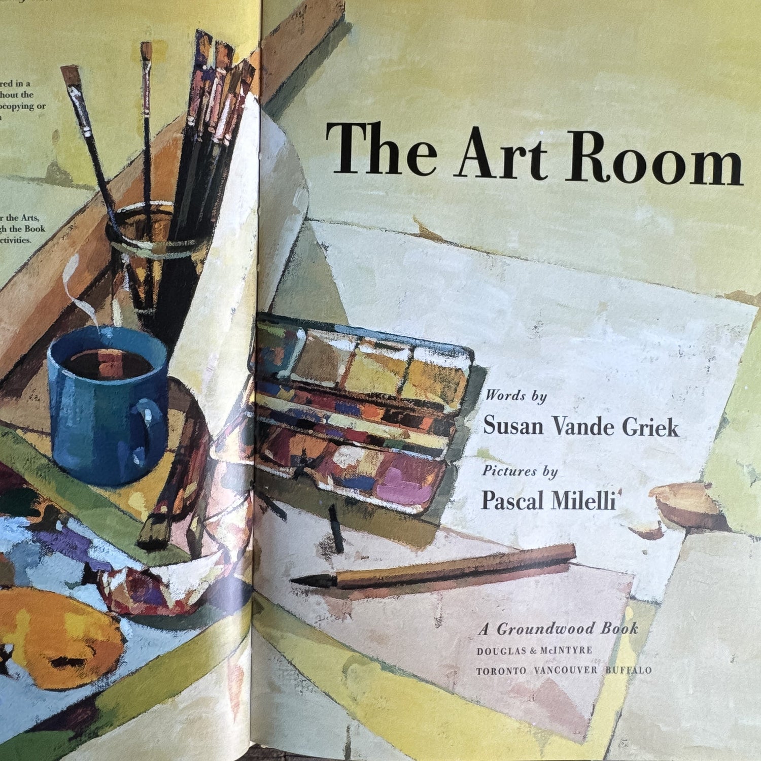 The Art Room, Susan Vande Griek, 2002 Picture Book - Pretty Old Books