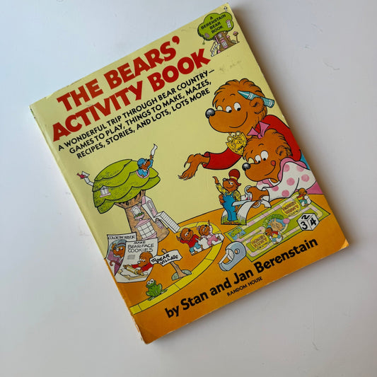 The Bears' Activity Book, 1979, Almost Complete! - Pretty Old Books