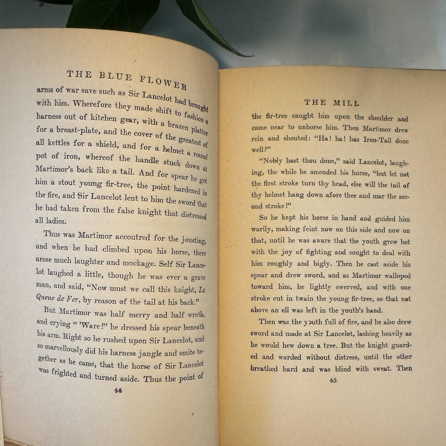 The Blue Flower, Henry Van Dyke, 1924, Navy Blue Ornate Floral Hardcover - Pretty Old Books