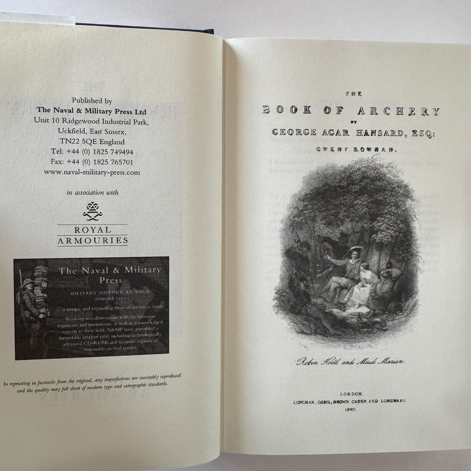 The Book of Archery, Reprint of 1840 Original Text, Naval & Military Press - Pretty Old Books