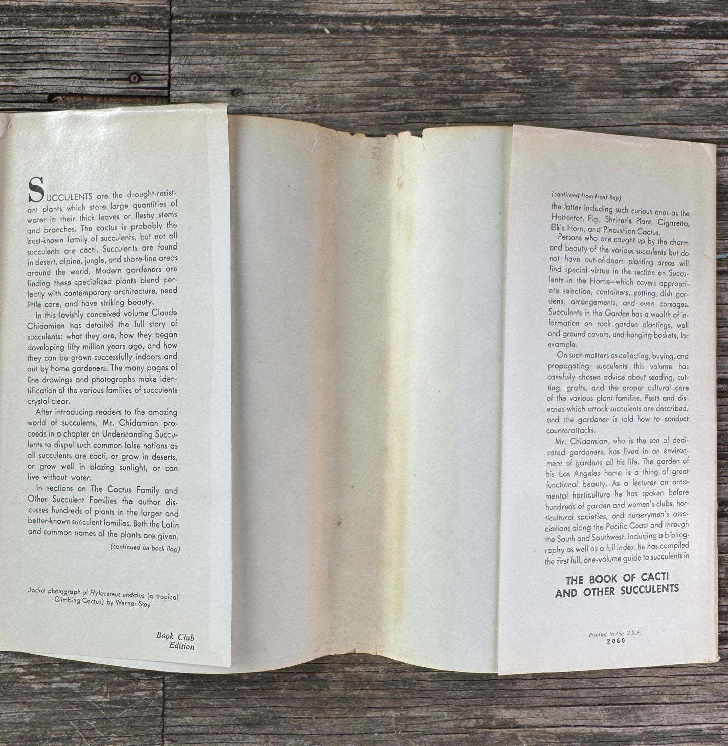 The Book of Cacti and Other Succulents, Claude Chidamian, 1958 - Pretty Old Books