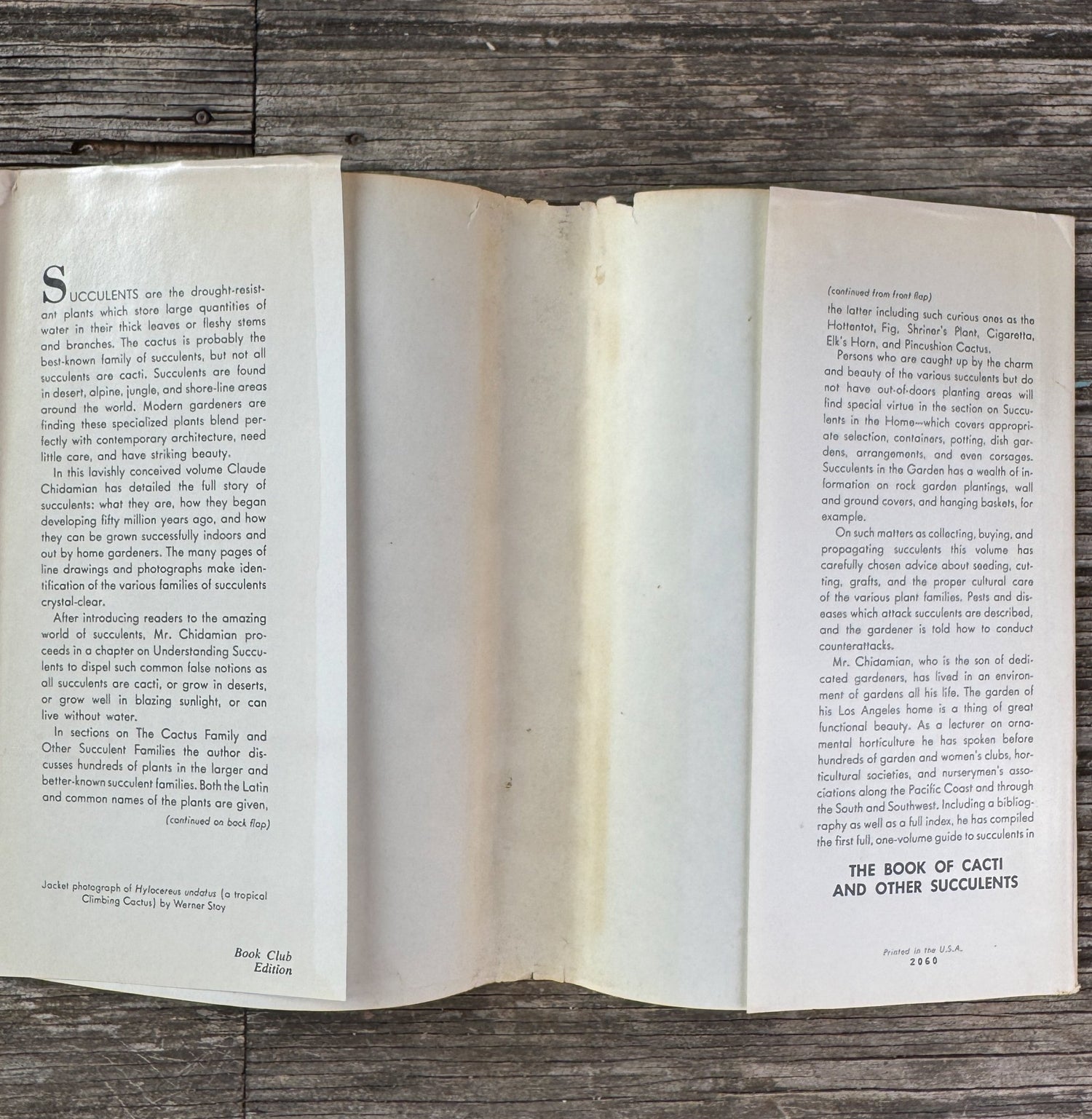 The Book of Cacti and Other Succulents, Claude Chidamian, 1958 - Pretty Old Books