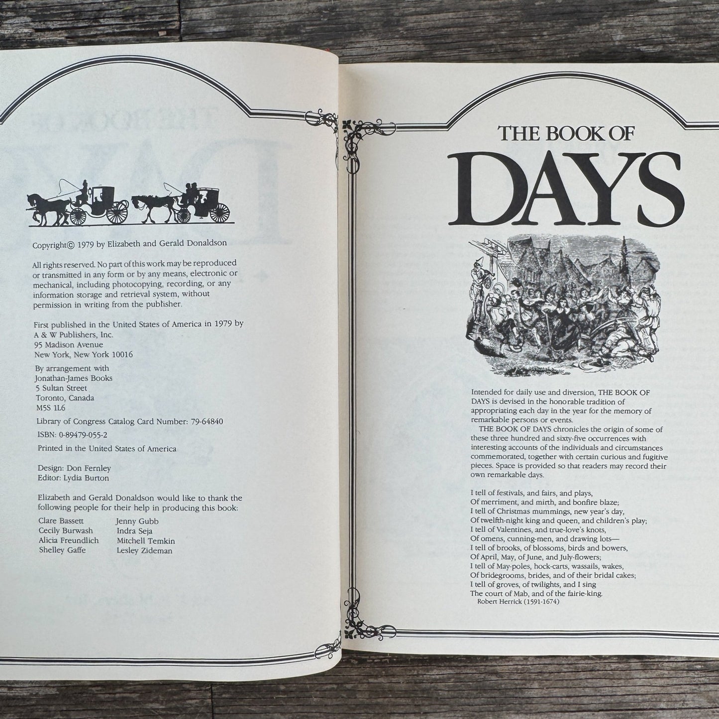 The Book of Days: Oddities and Curiosities in the 365 Days of the Calendar - Pretty Old Books