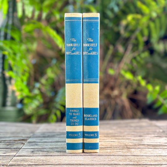 The Bookshelf for Boys and Girls, Volumes 5 and 8, 1970 - Pretty Old Books