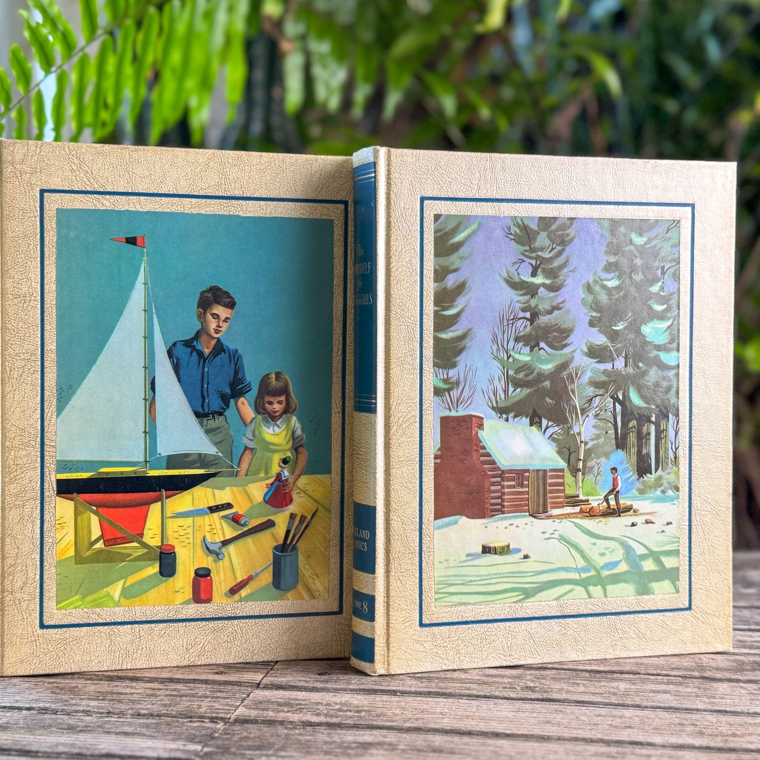 The Bookshelf for Boys and Girls, Volumes 5 and 8, 1970 - Pretty Old Books