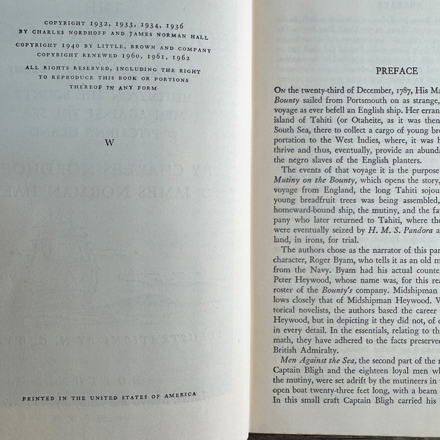 The Bounty Trilogy, Charles Nordhoff and James Norman Hall, 1951, N. C. Wyeth Illustrated Edition - Pretty Old Books