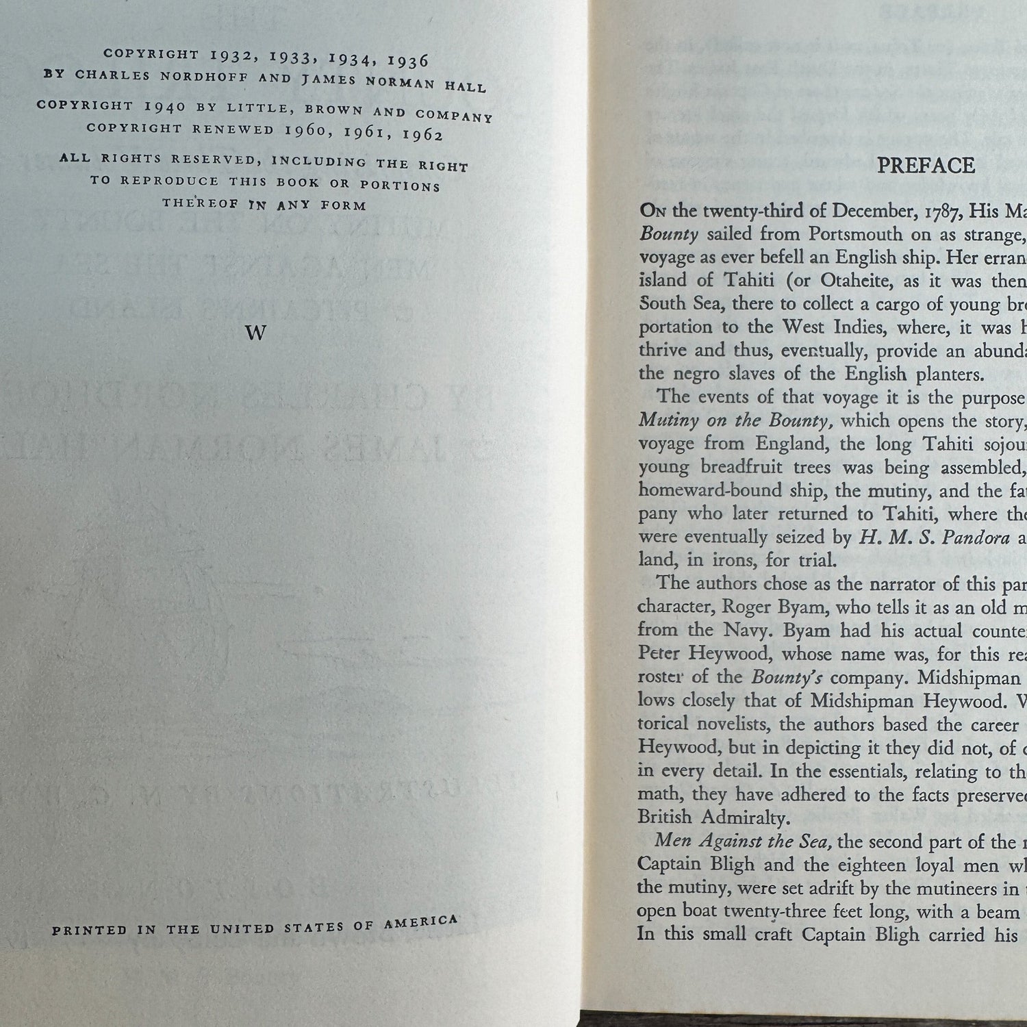 The Bounty Trilogy, Charles Nordhoff and James Norman Hall, 1951, N. C. Wyeth Illustrated Edition - Pretty Old Books
