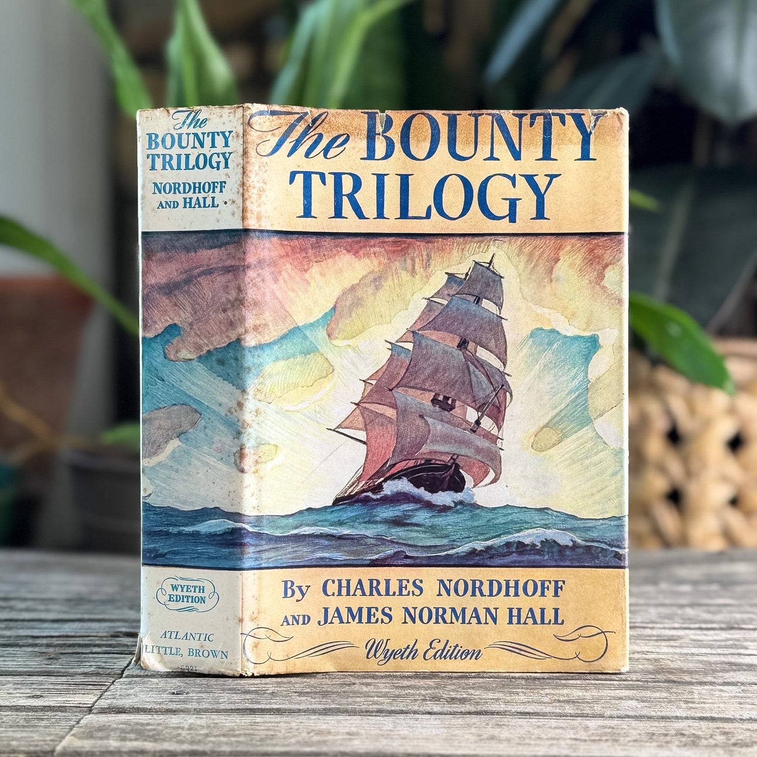 The Bounty Trilogy, Charles Nordhoff and James Norman Hall, 1951, N. C. Wyeth Illustrated Edition - Pretty Old Books