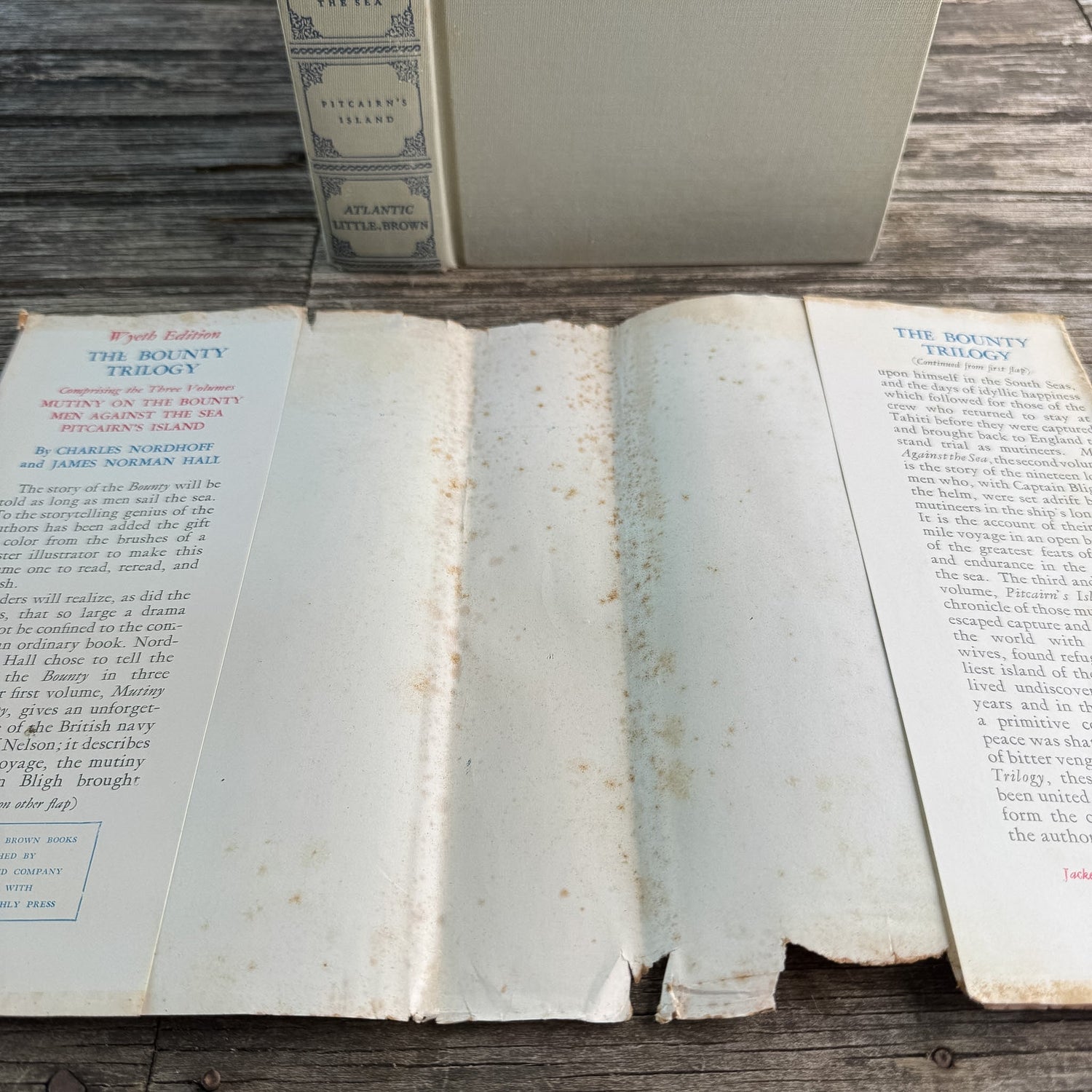 The Bounty Trilogy, Charles Nordhoff and James Norman Hall, 1951, N. C. Wyeth Illustrated Edition - Pretty Old Books