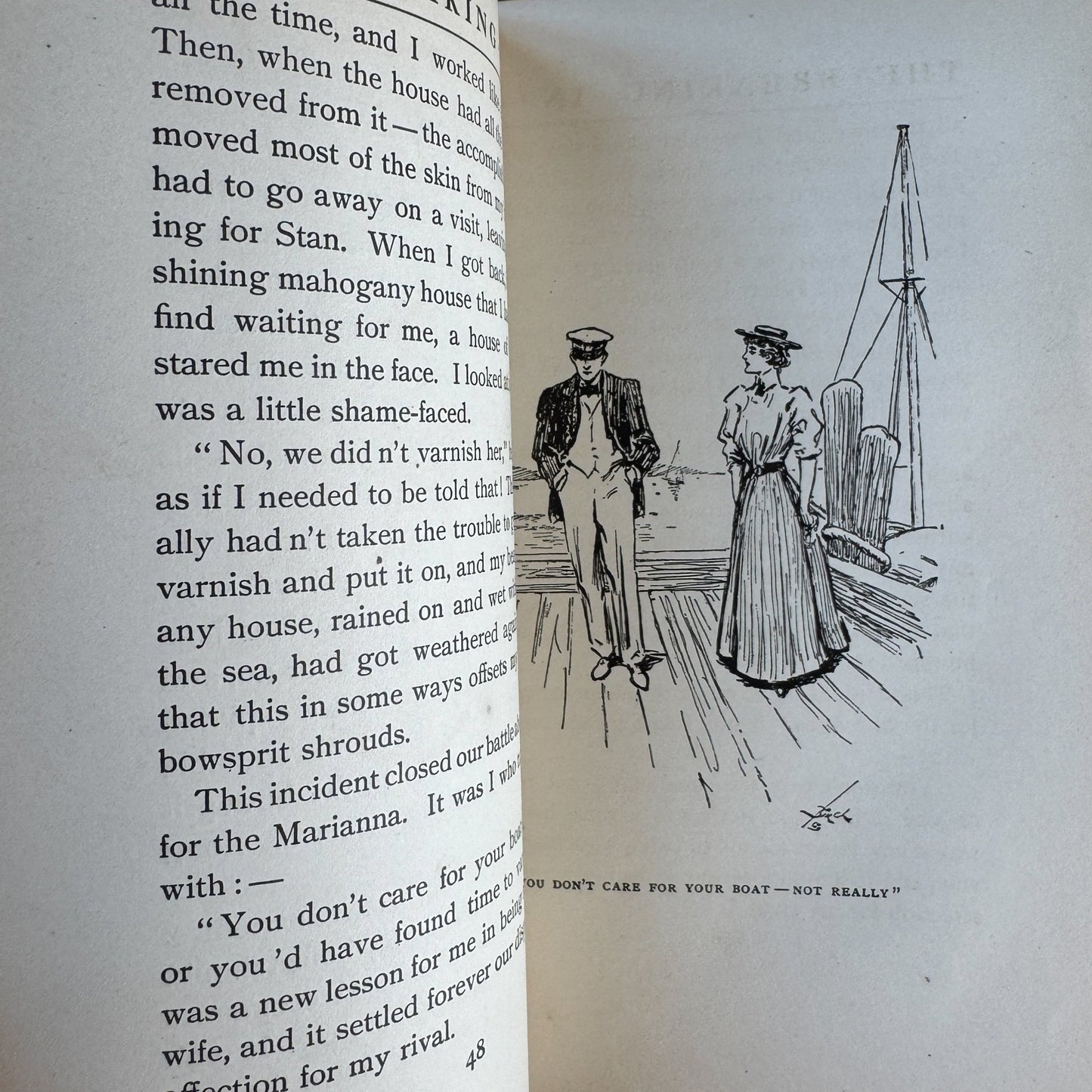 The Breaking In Of a Yachtsman's Wife, 1908, Illustrated - Pretty Old Books