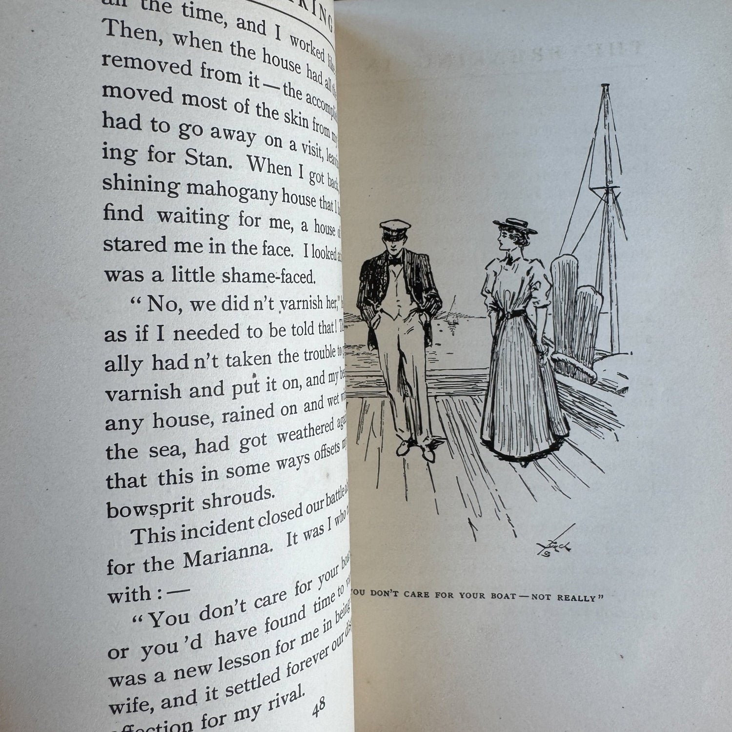 The Breaking In Of a Yachtsman's Wife, 1908, Illustrated - Pretty Old Books