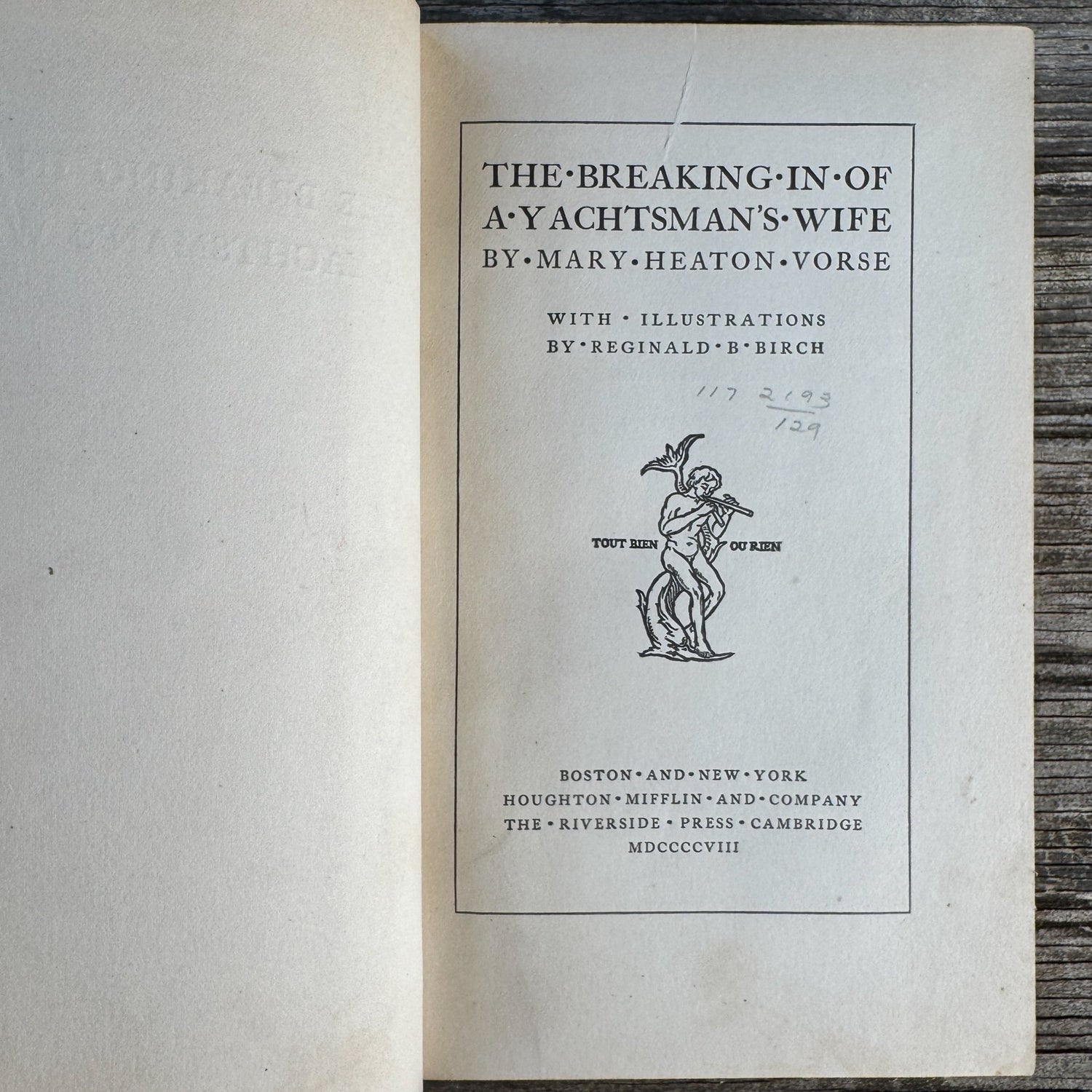 The Breaking In Of a Yachtsman's Wife, 1908, Illustrated - Pretty Old Books
