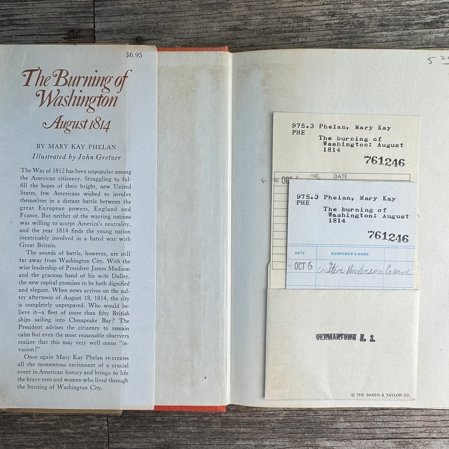 The Burning of Washington, August 1814, Mary K. Phelan, 1975 - Pretty Old Books