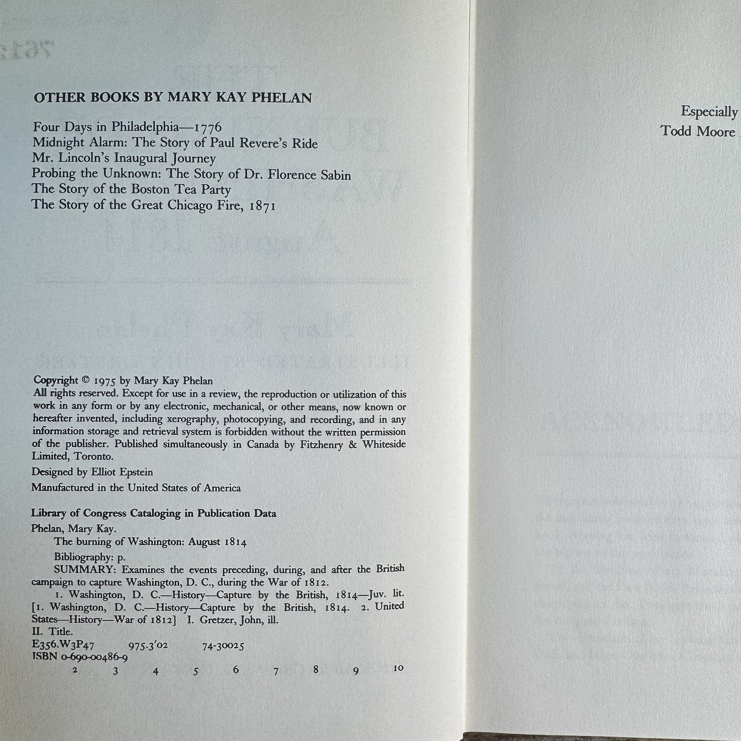 The Burning of Washington, August 1814, Mary K. Phelan, 1975 - Pretty Old Books