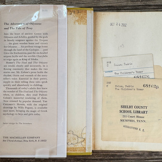 The Children's Homer, The Adventures of Odysseus and the Tale of Troy, Padraic Colum, 1968 - Pretty Old Books