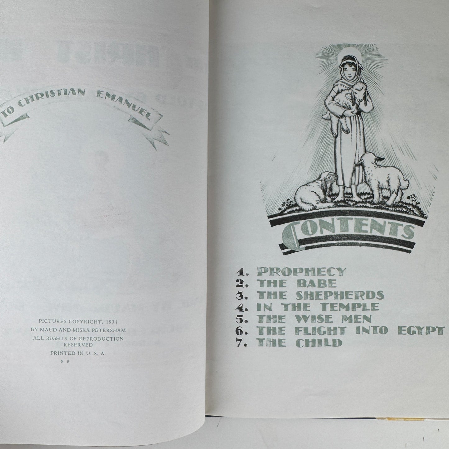 The Christ Child , Maud & Miska Petersham (Doubleday) - Pretty Old Books