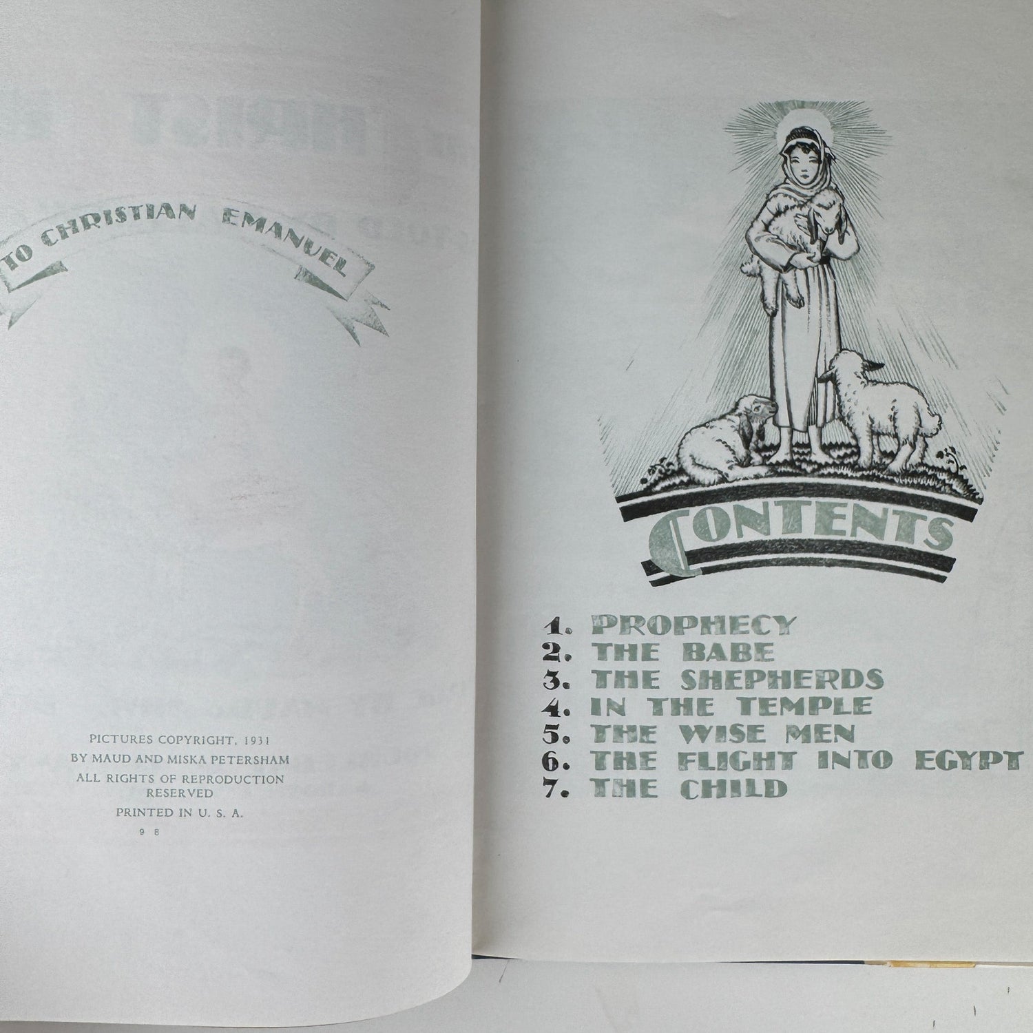 The Christ Child , Maud & Miska Petersham (Doubleday) - Pretty Old Books