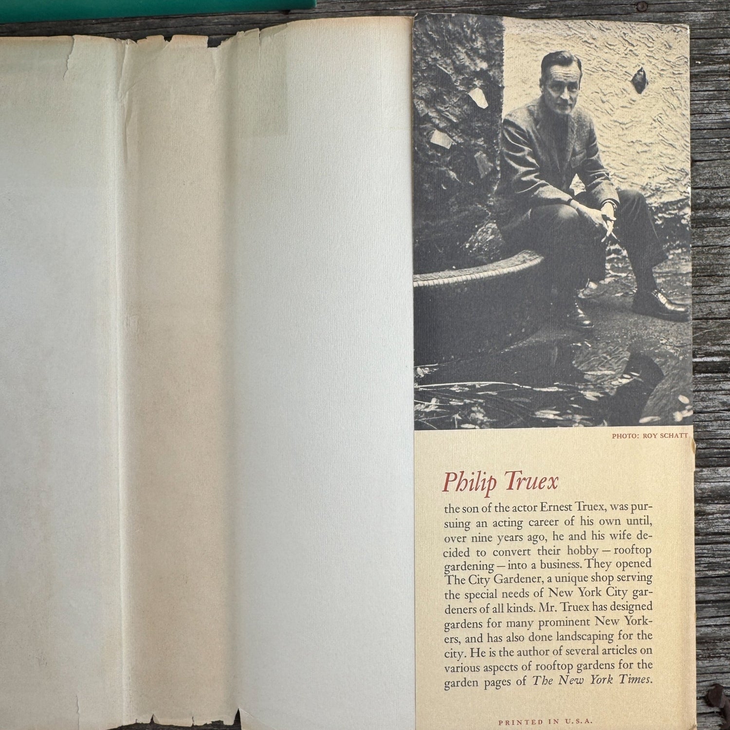 The City Gardener, 1964, Philip Truex, Illustrated 1st Ed Book Club - Pretty Old Books