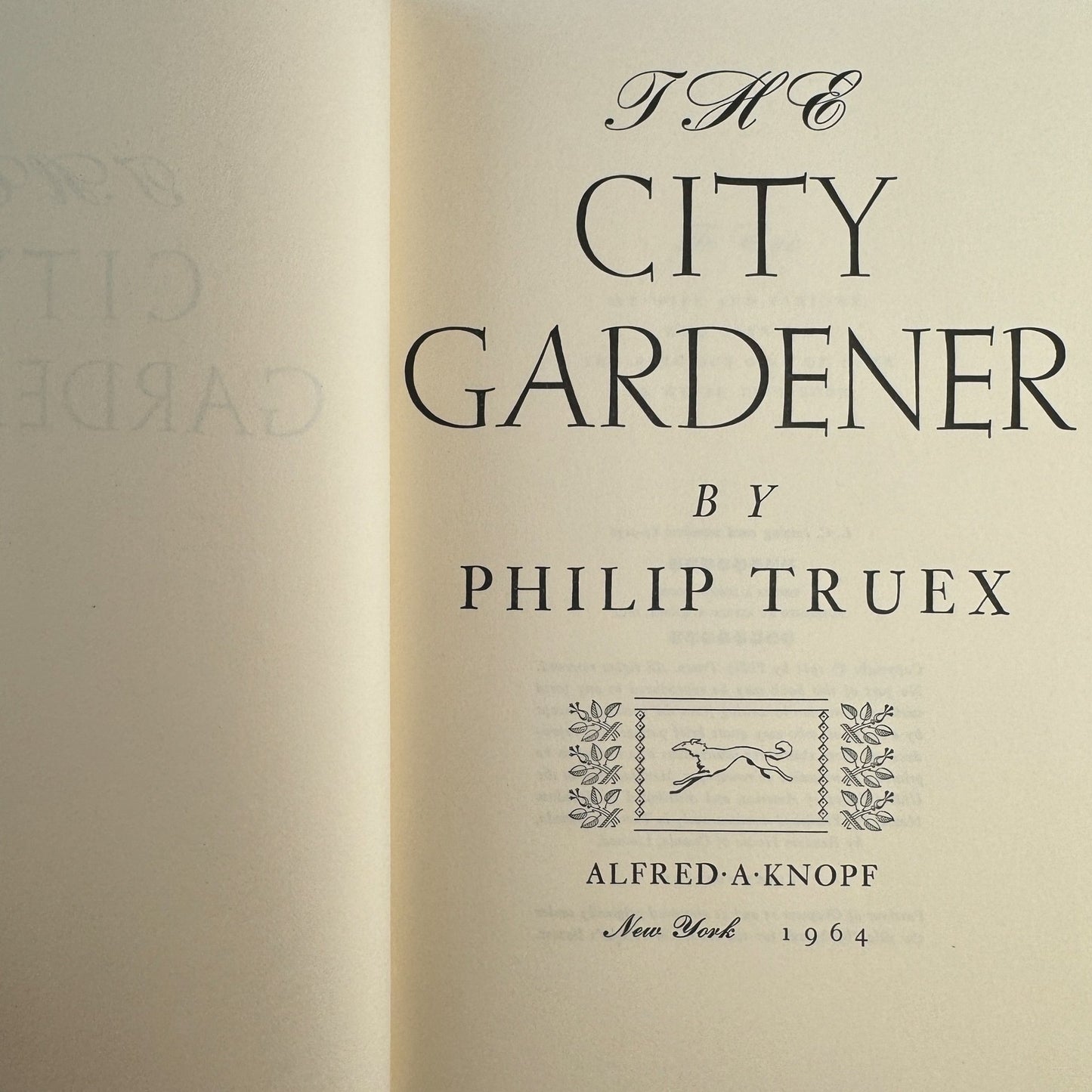 The City Gardener, 1964, Philip Truex, Illustrated 1st Ed Book Club - Pretty Old Books