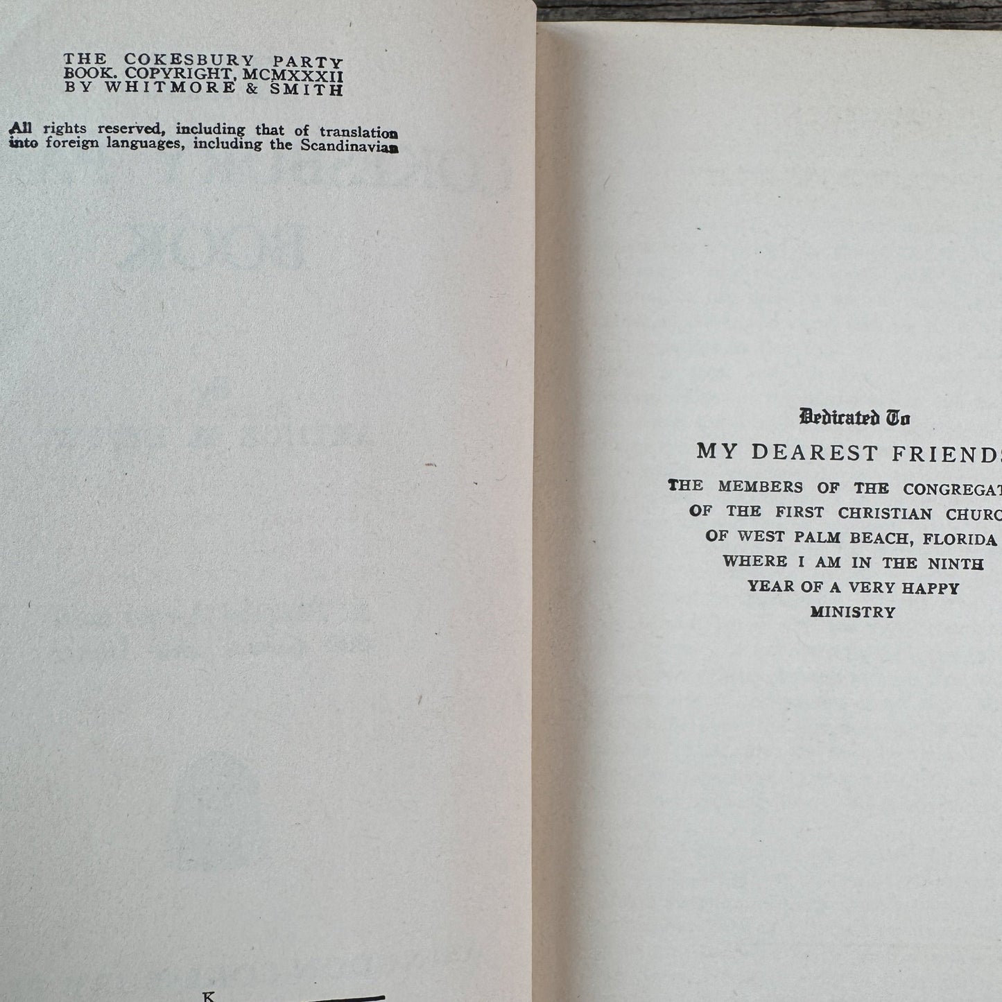 The Cokesbury Party Book, Arthur M. Depew, 1932 - Pretty Old Books