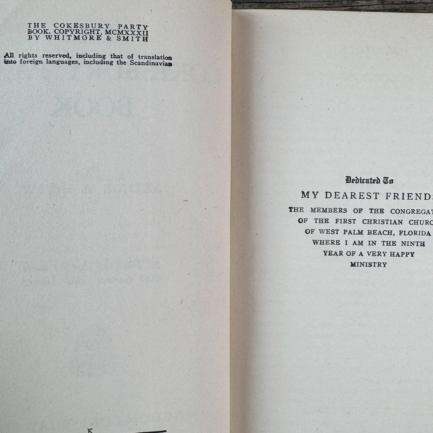 The Cokesbury Party Book, Arthur M. Depew, 1932 - Pretty Old Books