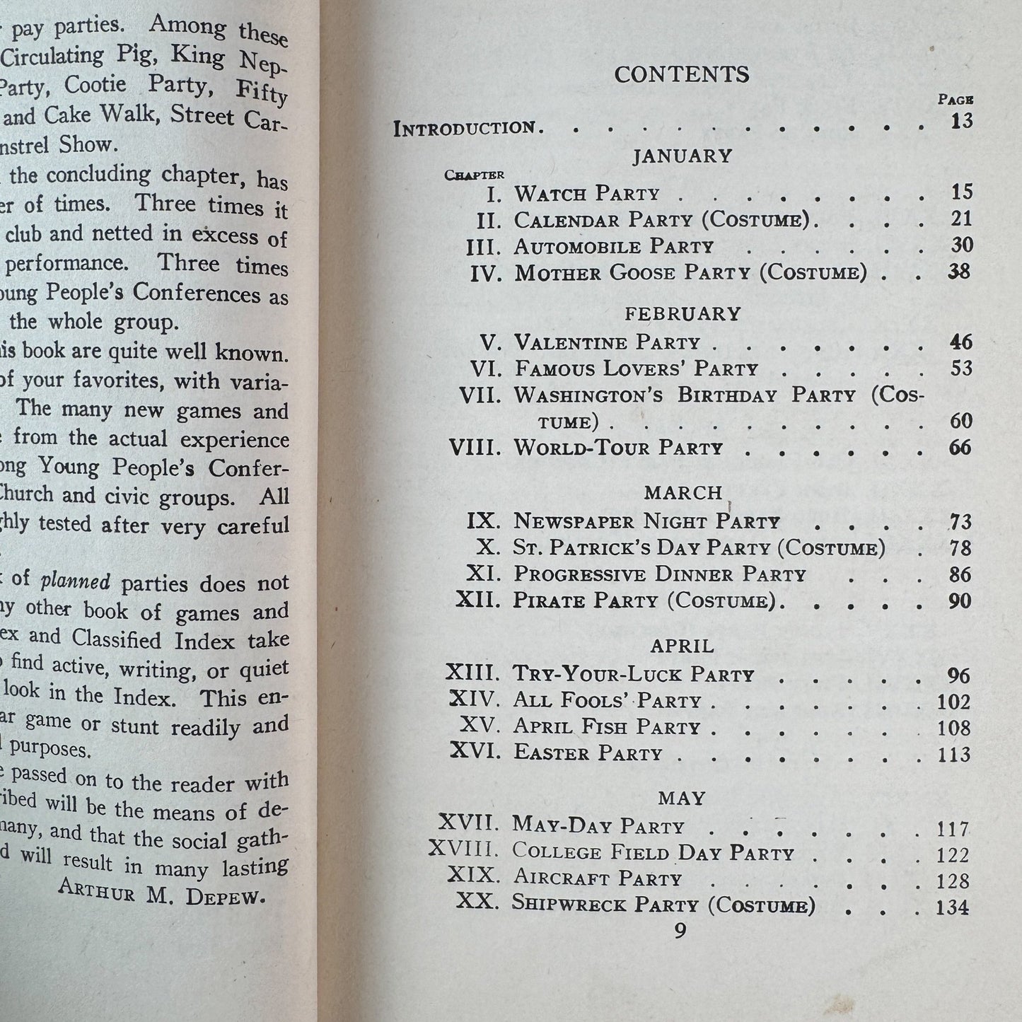 The Cokesbury Party Book, Arthur M. Depew, 1932 - Pretty Old Books