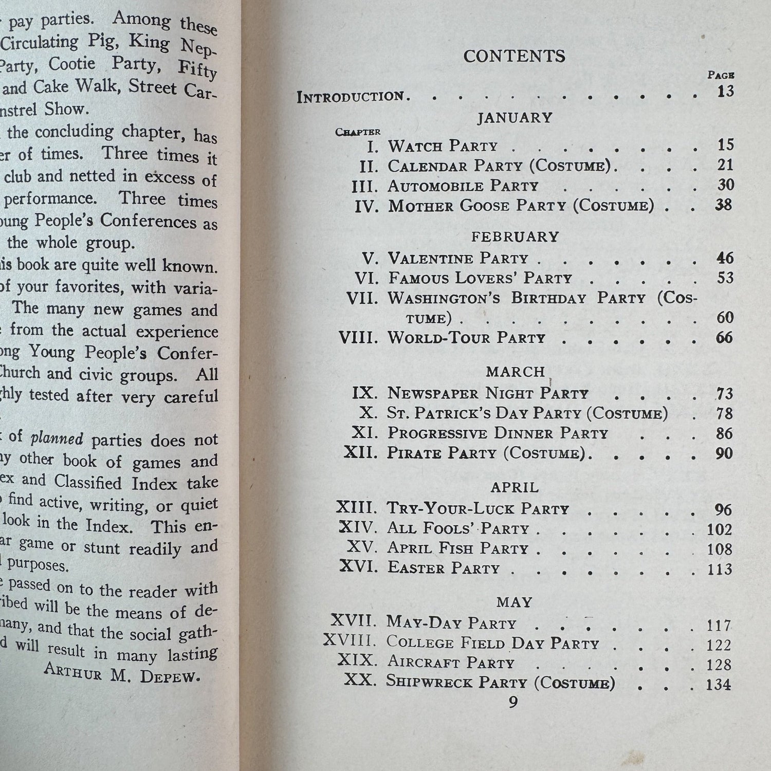 The Cokesbury Party Book, Arthur M. Depew, 1932 - Pretty Old Books