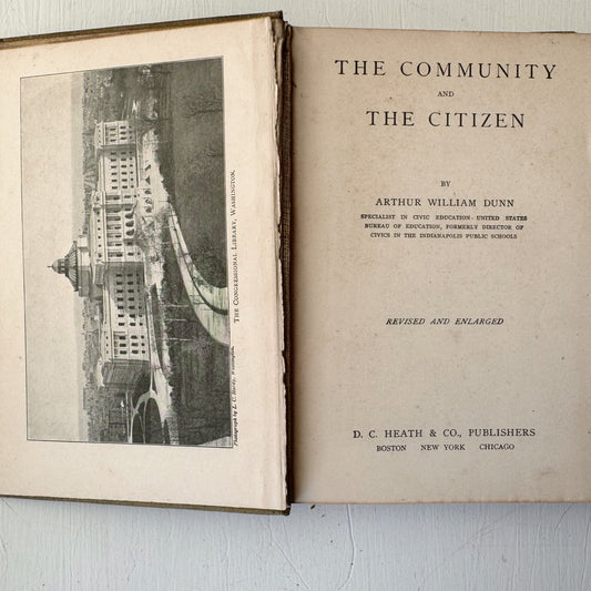 The Community and the Citizen, Civics Textbook 1914 - Pretty Old Books