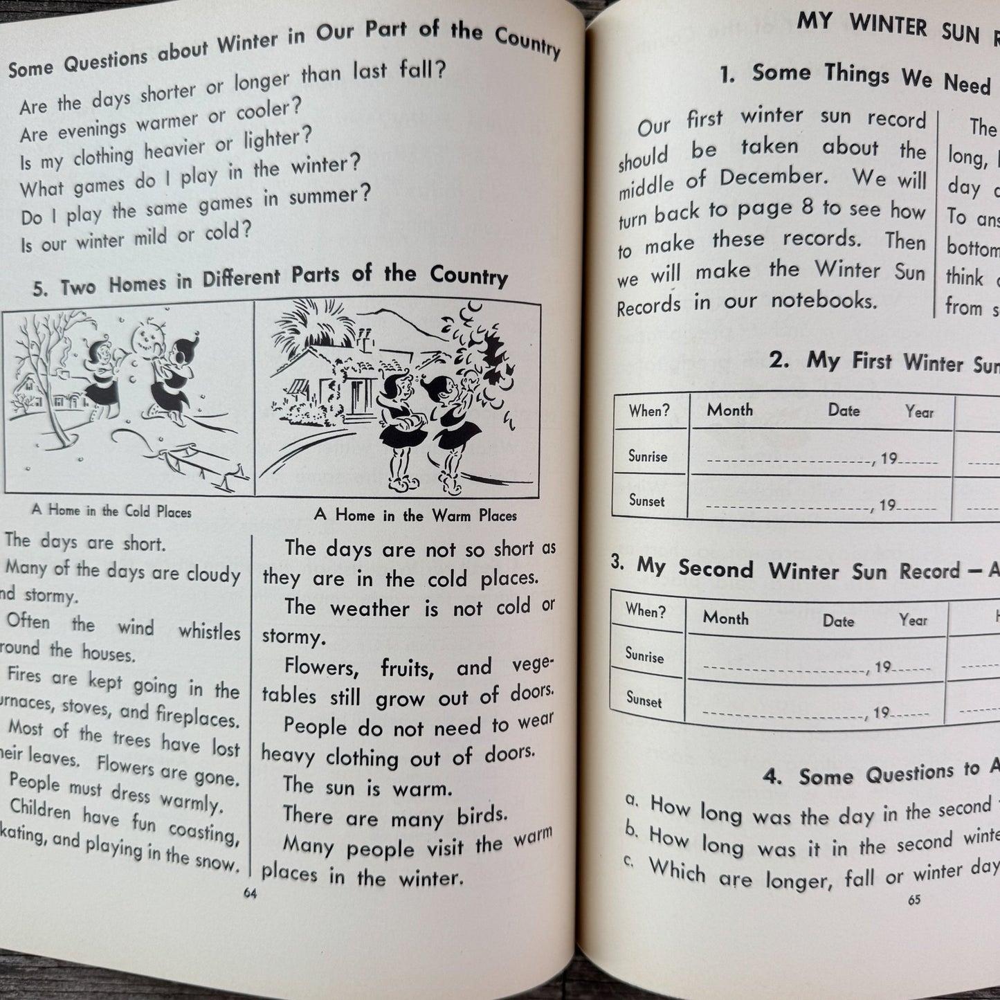 The Community Where I Live, Mid Century School Book for 3rd Grade - Pretty Old Books