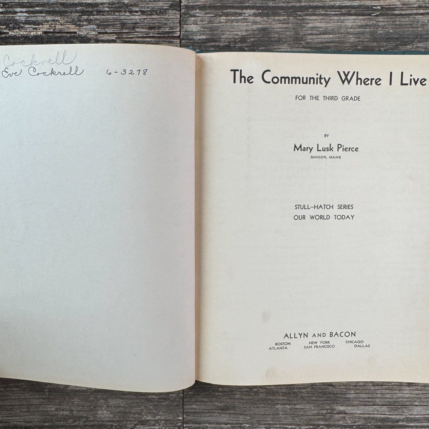 The Community Where I Live, Mid Century School Book for 3rd Grade - Pretty Old Books