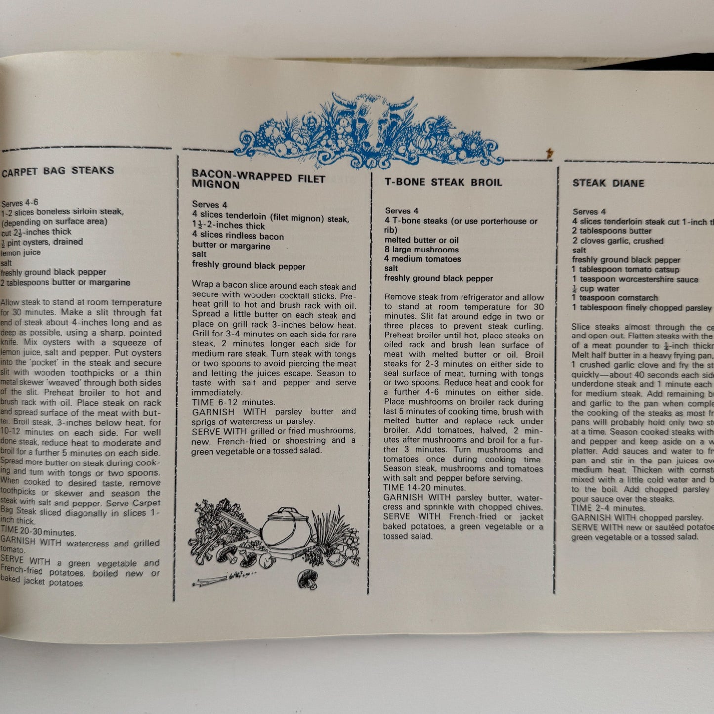 The Complete Book of Meat Cookery in Color, 1971, Illustrations - Pretty Old Books