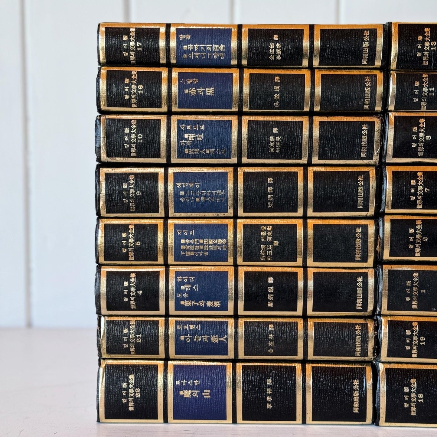 The Complete Works of World Literature, Korean Edition, Classic Literature Book Set, Blue Black Book Set - Pretty Old Books