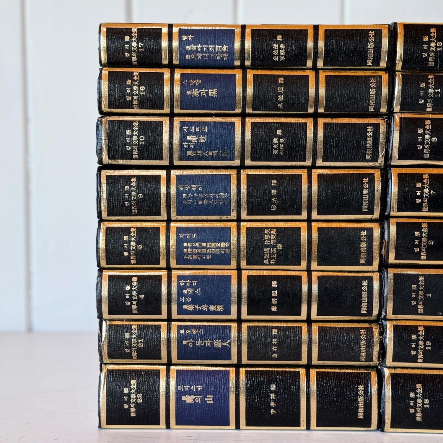 The Complete Works of World Literature, Korean Edition, Classic Literature Book Set, Blue Black Book Set - Pretty Old Books