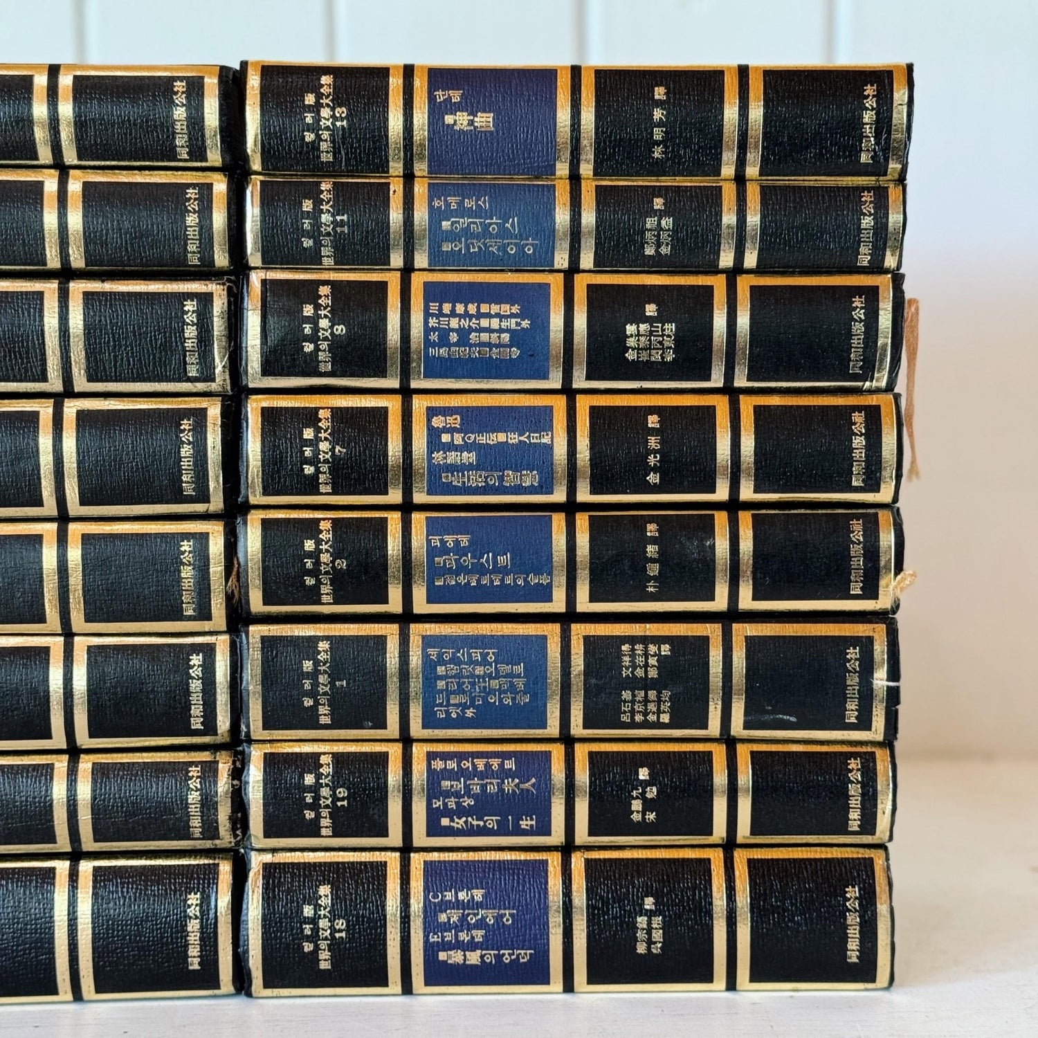 The Complete Works of World Literature, Korean Edition, Classic Literature Book Set, Blue Black Book Set - Pretty Old Books