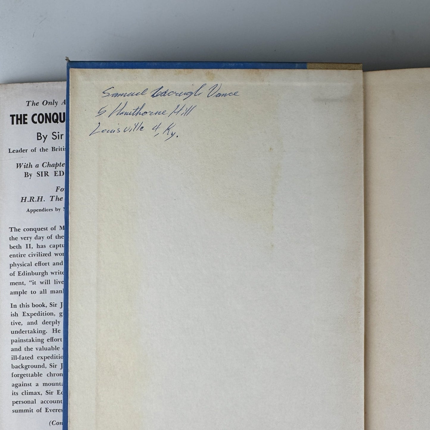 The Conquest of Everest, Sir John Hunt, 1954, 2nd Printing - Pretty Old Books