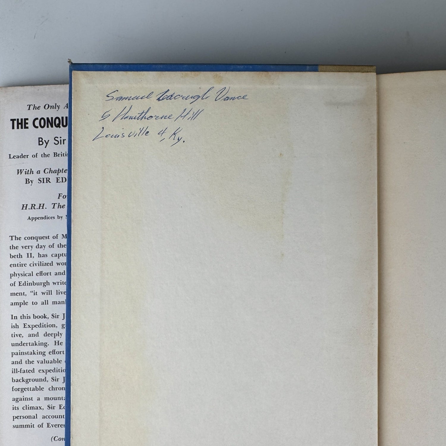 The Conquest of Everest, Sir John Hunt, 1954, 2nd Printing - Pretty Old Books