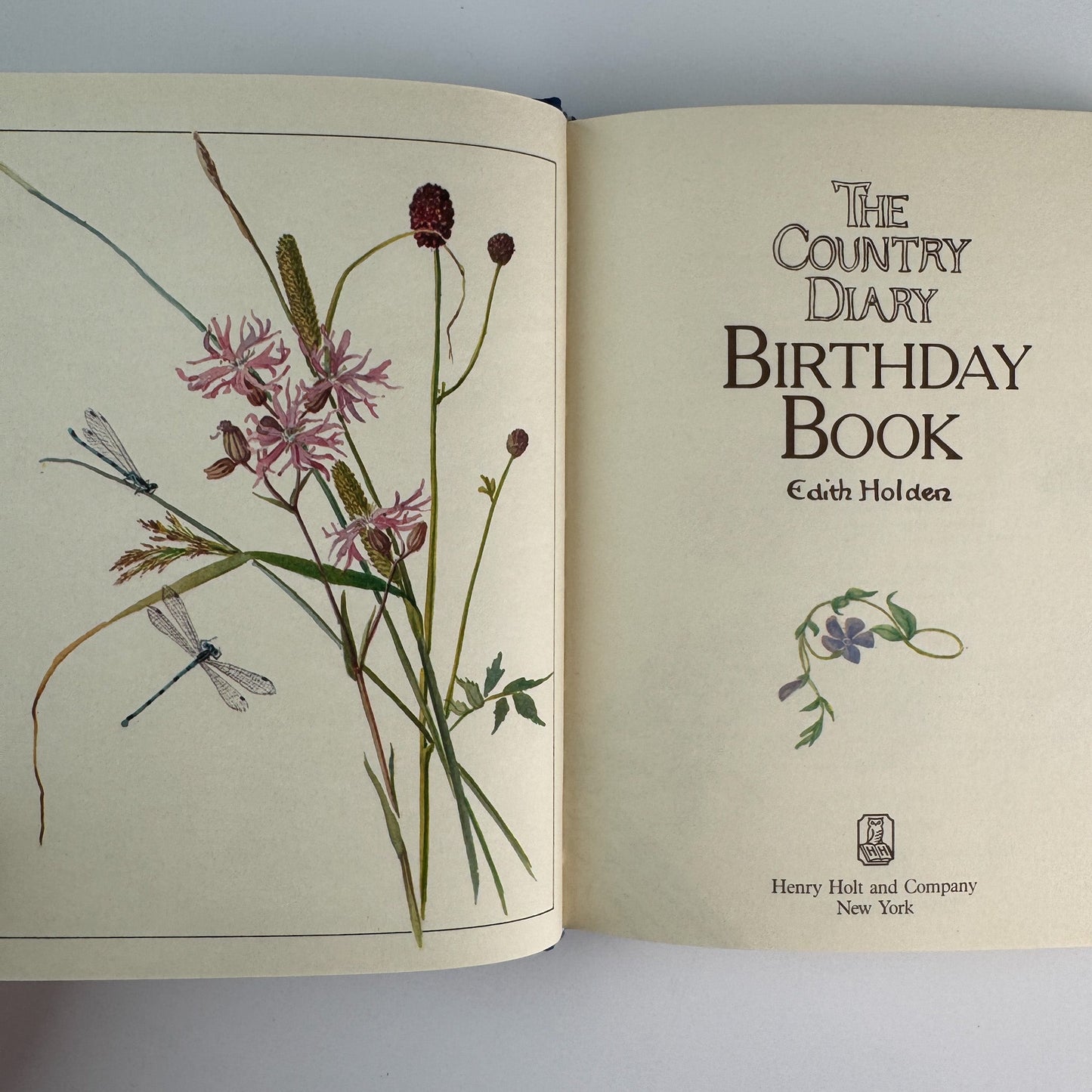 The Country Diary of an Edwardian Lady Birthday Book, Edith Holden, 1977 - Pretty Old Books
