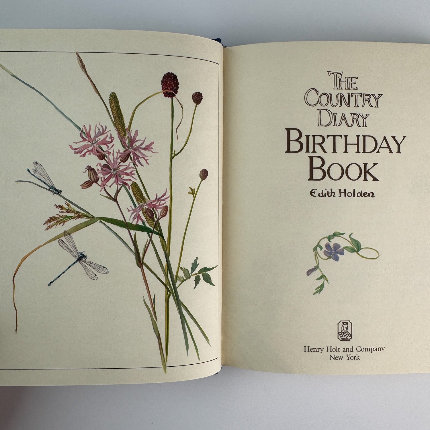 The Country Diary of an Edwardian Lady Birthday Book, Edith Holden, 1977 - Pretty Old Books