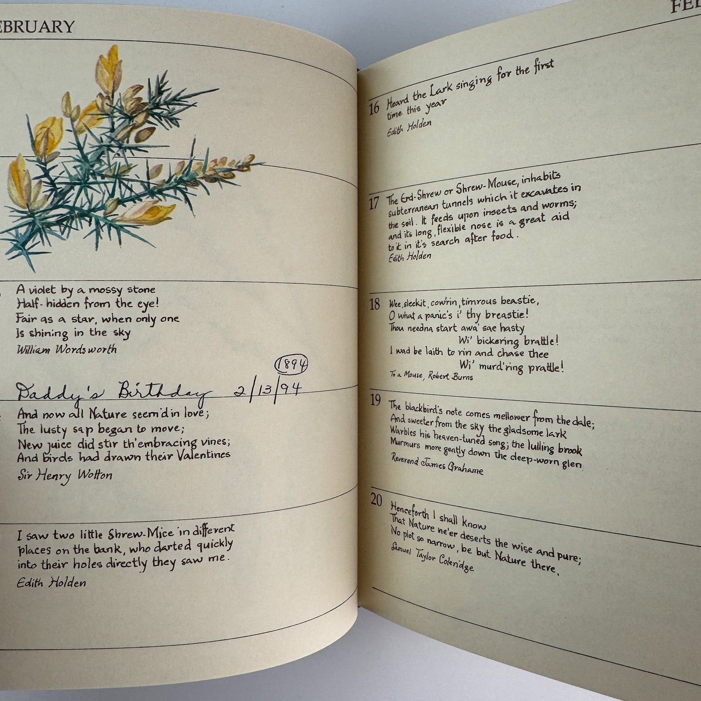 The Country Diary of an Edwardian Lady Birthday Book, Edith Holden, 1977 - Pretty Old Books