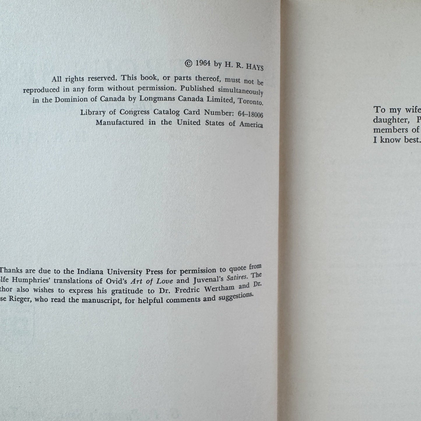 The Dangerous Sex: The Myth of Feminine Evil – H.R. Hays – 1964 - Pretty Old Books