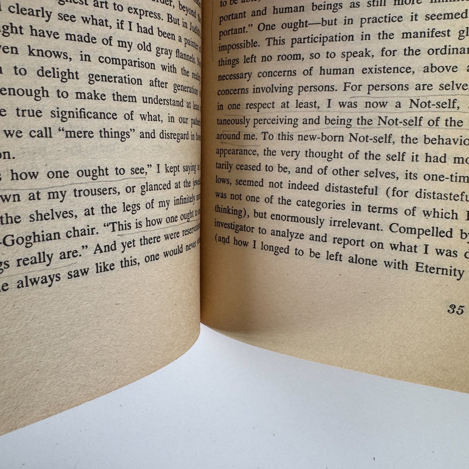The Doors of Perception, Aldous Huxley, 1st Perennial Library Edition, 1970 Paperback - Pretty Old Books
