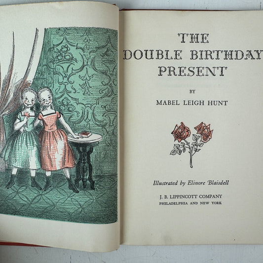 The Double Birthday Present, Mabel Leigh Hunt, 1947, First Edition - Pretty Old Books