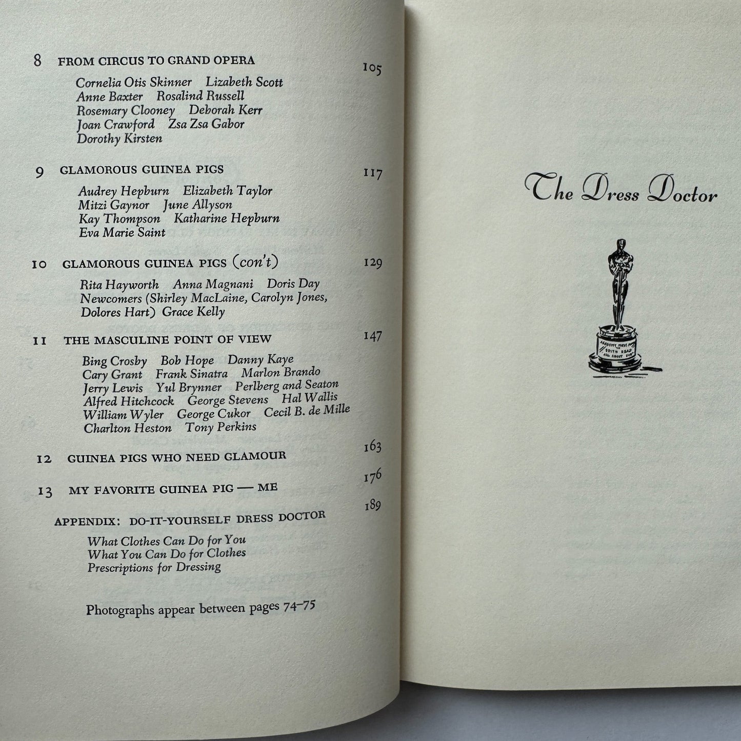 The Dress Doctor, Edith Head, 1959 First Edition - Pretty Old Books